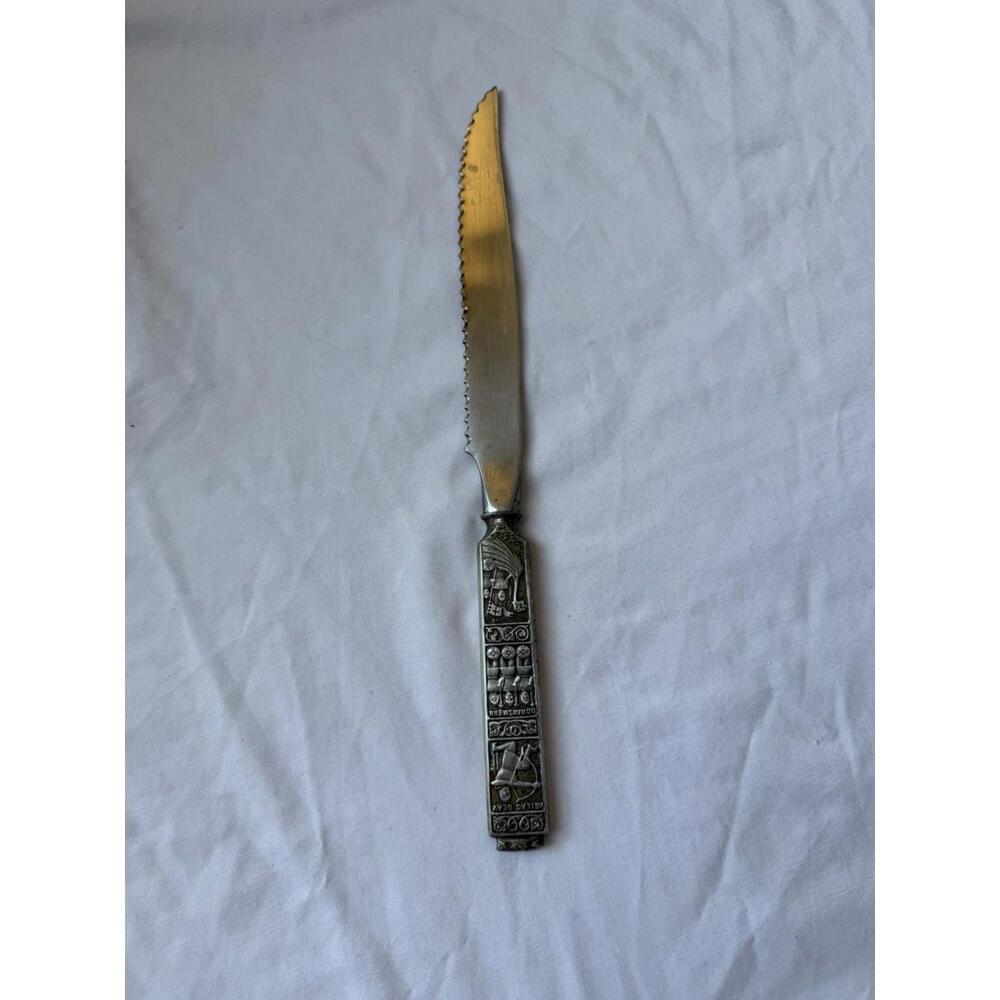 Hardanger Konge Tinn Norway Pewter Steak Knife Viking King Olav 11”